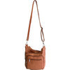 Roma Leathers Stylish Leather Locking Concealment Crossbody Purse