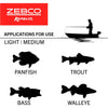 Zebco Rambler Fishing Reel and Rod Combo, Durable Fiberglass Rod with Built-in Carabiner, Patented No-Tangle Reel, Pre-Spooled with 8-Pound Zebco Fishing Line