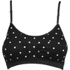 Coobie Seamless Scoopneck Bra,Black/White Polka Dot,One Size