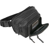 Roma Leathers Gun Concealment Fanny Pack Extra Pocket - Cowhide Leather, Nylon Belt Strap with Snap Buckle