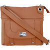 Concealed Carry Cross Body Leather Gun Purse with Locking Zipper